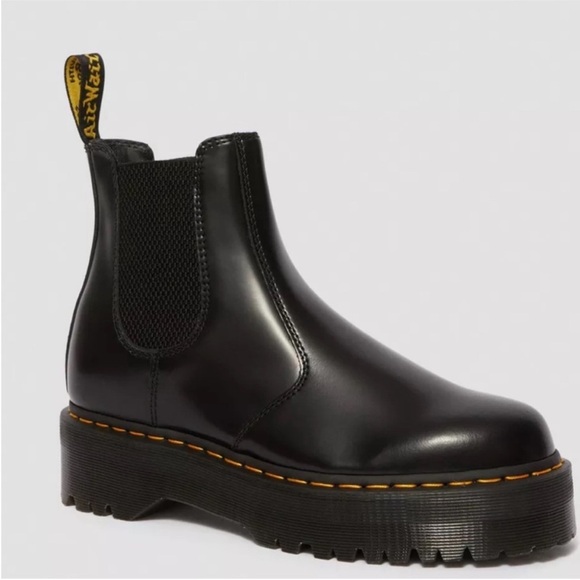 Dr. Martens Shoes - Dr. Doc Marten’s 2976 Smooth Black Leather Chelsea Ankle Boots Women’s Size 9